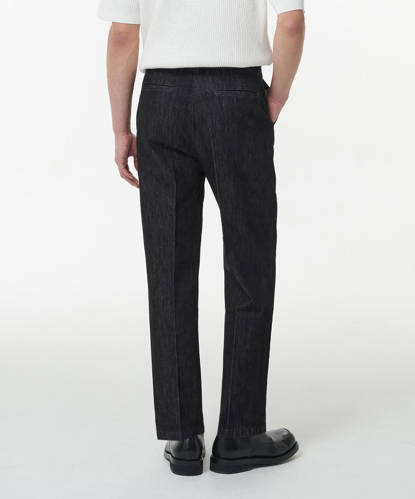 MUSINSA STANDARD Straight Denim Slacks [Raw Black]