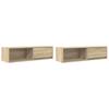 TV Cabinets (2 pcs) Sonoma Oak 100 x 31 x 25.5 cm Engineered Wood
