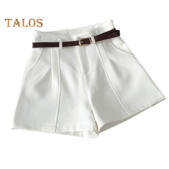 Женские шорты с высокой талией, застежкой-молнией, однотонные повседневные шорты с карманами, универсальные летние шорты