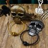 3D Настенный молоток-стучалка в виде черепа Декорация для стены Готический Череп Скелета Искусство черепа