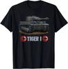 Новая футболка с принтом немецкого танка Тигр II (Tiger II) времен Второй мировой войны, S-5XL, черного цвета, унисекс