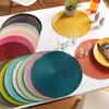 Set de table - Zebulon - Peche - Rond - 35 cm - 100% Polypropylene