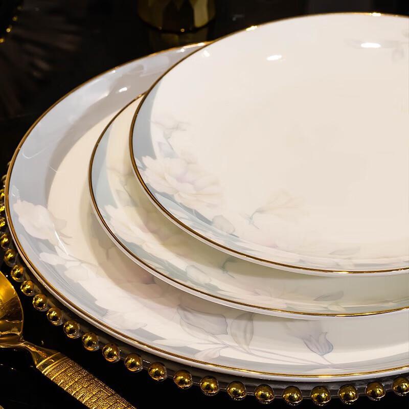 Керамическая неглубокая тарелка Jingdezhen Wuhe Qin Yun