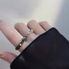 Y2K Retro Ring Open for Men Women Old Style Ring Hip Hop Punk Geometry Couple Ring Declaration Party Jewelry Gifts