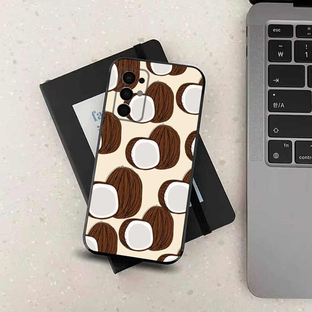Coconut For Samsung Galaxy A73,31,8,9,52,J7,22,Note,72,41,71,53,32,Soft Black Silicone Cover Case