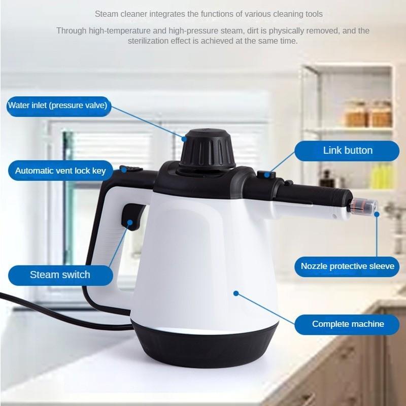 Многофункциональная бытовая машина для чистки приборов Кухонное устройство для стерилизации и дезинфекции Высокотемпературный ручной пароочиститель 1200 Вт