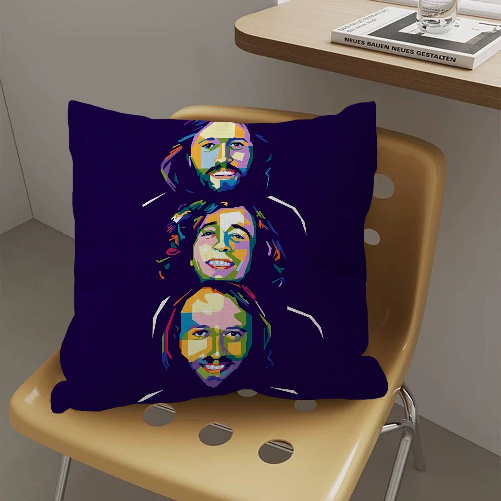 Подушка с изображением певца Bee Gees для спальни, комнаты и дивана в гостиной, декоративная наволочка