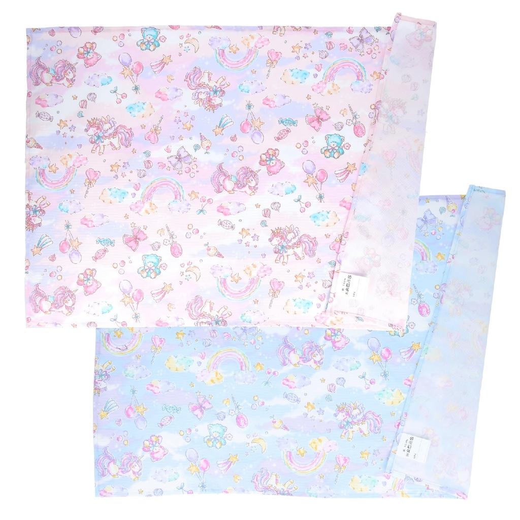 KIYOHARA Large Set of 60cm x Colorful Unicorn Pink and Girls' Placemats, 2, 40cm, Design, Blue, MOW163-LD