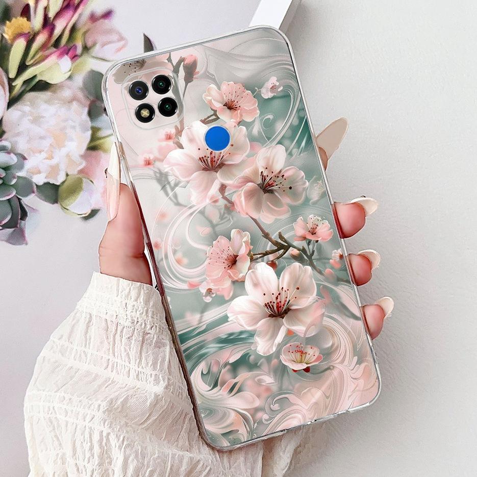 For Xiaomi Redmi 9C Case 6.53'' Cute Love Heart Painted Cover Soft Slim Phone Case For Xiaomi Redmi 9C NFC Redmi9C Fundas Bumper
