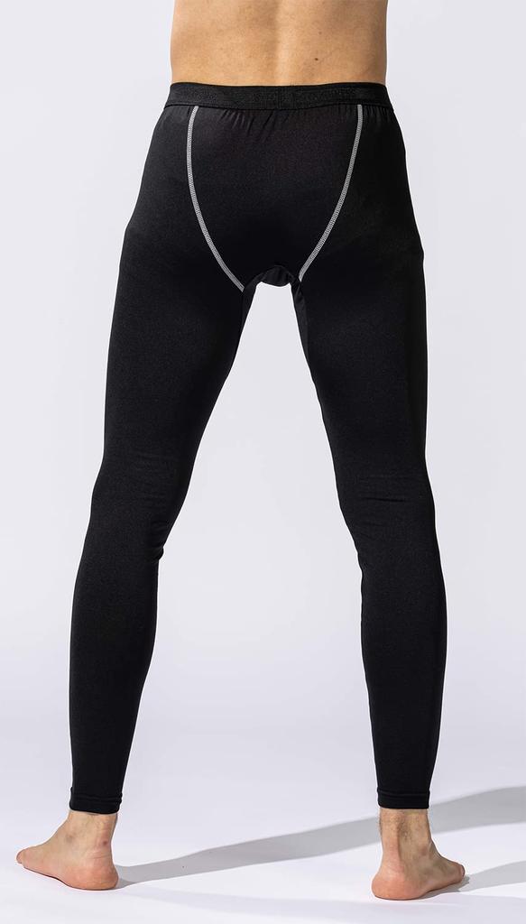 Зимние внутренние длинные леггинсы Otafuku Gloves [сохранение тепла, впитывание пота, быстросохнущие, открытая передняя часть, компрессионные мужские] JW-165 черные L