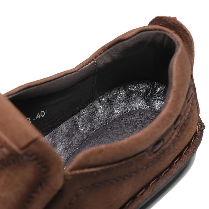 Кожаная мужская повседневная обувь, ручной работы, из коровьей кожи, накладки для повседневной обуви для улицы, мужская обувь для ходьбы и вождения 38-44