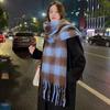 Women'S Winter Thickened Versatile Cashmere Shawl Warm Solid Color Scarf
