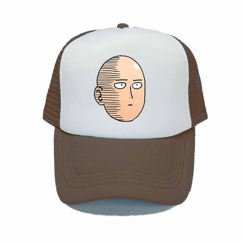 One Punch Man Mesh Dad Hat Japanese Anime Fans Casual Bone Gorras Cap For Women Unisex Webcomic Bald Hero Baseball Cap YY316