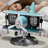 Table Clock Alarm Clock Retro Airplane Clock with Auto Mechanism for Home Office Battery Powered Silent Digital Desk