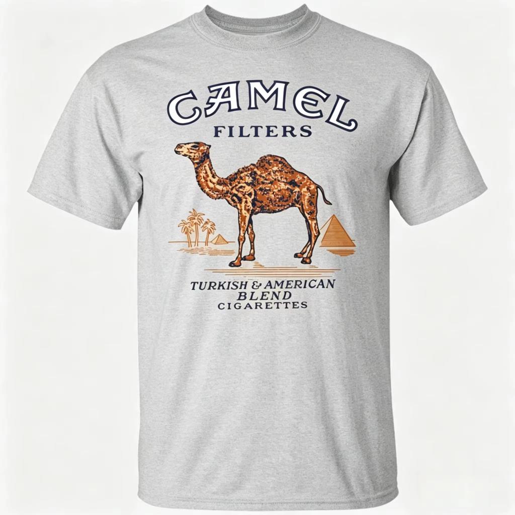 Camiseta Clssica Pirmide Camel 2026 Vero Com Grficos Estilo Americano Para Hounisexs E Mulheres