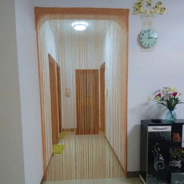 Curtain Living Room Curtains Shiny Tassel Hanging String Door Window Curtain String Door Divider Drape Valance Home Decoration