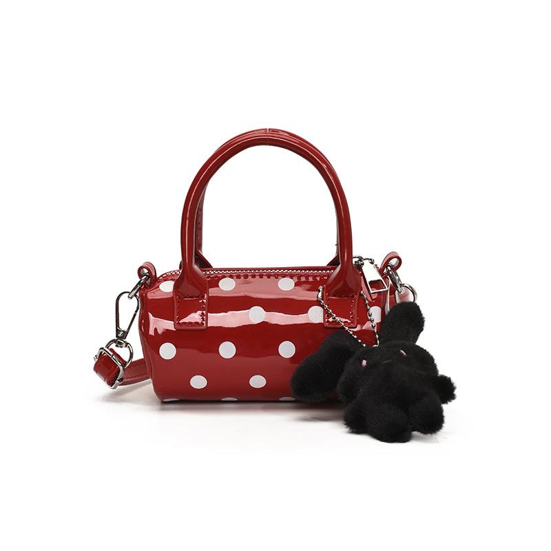 Новая модная персонализированная контрастная сумка-багет в горошек, женская повседневная универсальная сумка-мессенджер для поездок на работу