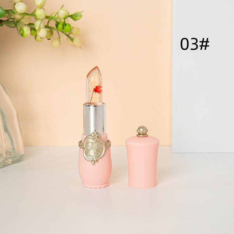 Красота Яркий Цветок Кристалл Желе Помада Изменение Температуры Цвета Губ