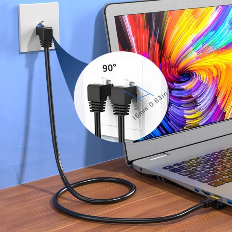 High Performances Cat8 Internet Cable 10 Gigabit 10Gbps 600MHz Bandwidth LAN Wire Line with RJ45 Connectors for Routers