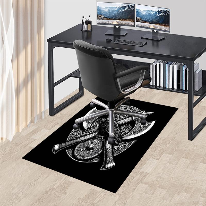 1PC Viking Raven Non-Slip Floor carpet, suitable for Office, bedroomand playrooms. It can also be used as a sofa footrest cover-T106
