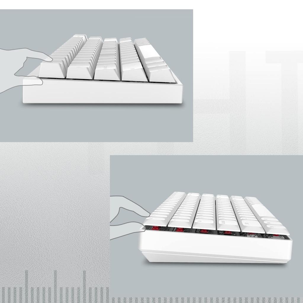 Клавишный колпачок XVX 118 PBT, индивидуальный низкопрофильный колпачок, совместимый с клавиатурами универсального типа 100%, 75%, 65%, 60% (белый)