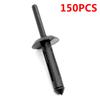 150Pcs Universal New Nylon Plastic Fascia Bumper Rivets Automotive Body Repair Auto Fastener Push Type Retainer Clip