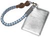Чехол для проездного Altro Rose Silver, Чехол для IC-карты, Держатель для проездного с ремешком, Тонкий, Компактный, Женский, Милый, Простой, Дизайн с плетеным шнуром, Идеально подходит в качестве подарка