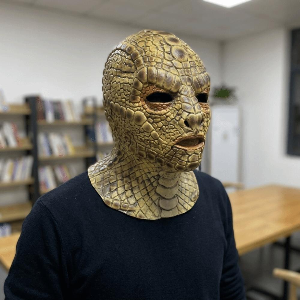 Scary Snake Monster Mask Realistic Halloween Cosplay Party Mask Full Face Mask Theme Party