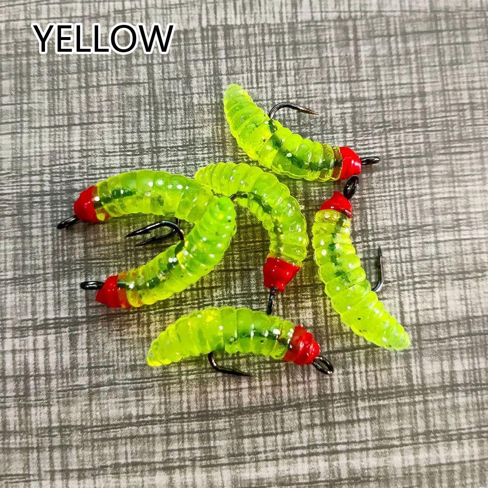 Toughness 4cm 10# hook Bionics Soft Lures Maggots Shape Tackle Road Asia Bait EarthWorm Bait