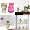 Easy To Use Silicone Mold Artistic Face Flower Vase Epoxy Molds Succulent Planter Pot Casting Mould Home Decorations
