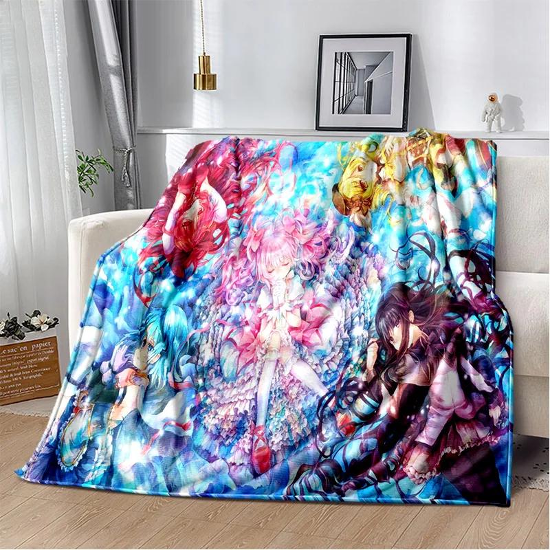 Одеяло с рисунком Puella Magi Madoka Magica, мягкое одеяло для дома, спальни, кровати, дивана, пикника, путешествия, офиса, детское одеяло
