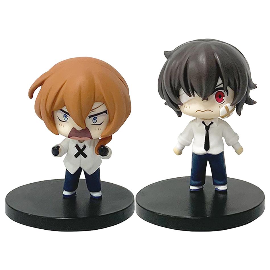 7 см Аниме Фигурка Bungou Stray Dogs Каваий Дазай Осаму Фигурка Милая Накахара Чуя Фигурка ПВХ Коллекционная Модель Кукла Игрушки