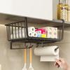 Punch-Free Kitchen Towel & Wrap Holder Cabinet Shelf