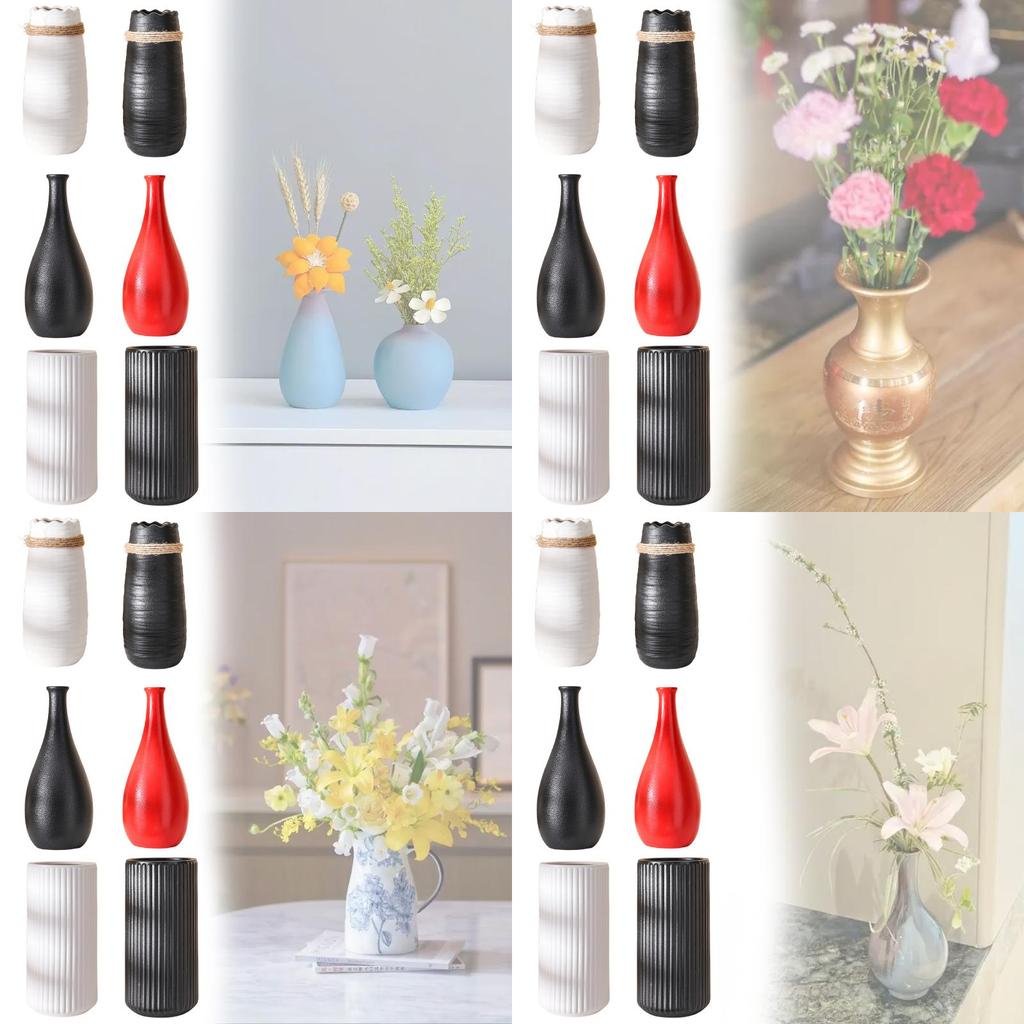 Современная минималистичная керамическая ваза с глазурованным покрытием для домашнего интерьера и офисного декора