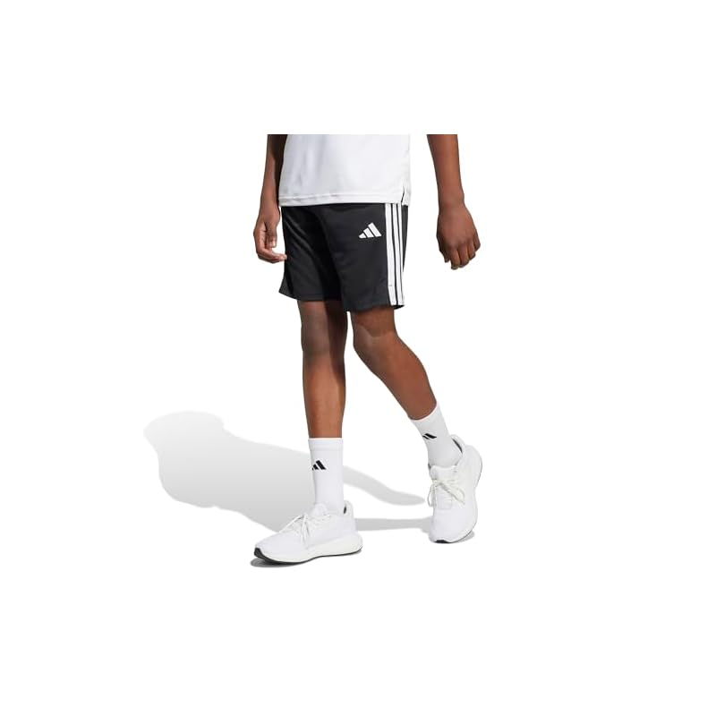 Шорты Adidas Kids TR-ES с 3 полосками, Унисекс, KQH03 Черный/Белый (JJ1038) Размер 120