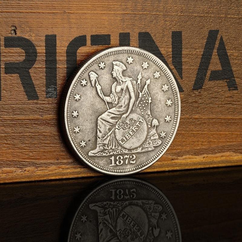 Американские торговые серебряные доллары 1872 года, ретро-монеты, коллекция серебряных монет, памятные монеты