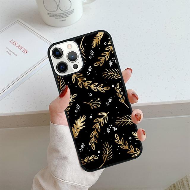 Чехол для телефона 'Перо Золотая Фольга' Для iPhone 17 Air 14 15 16 13 12 Чехол Для Apple 14 15 16 Pro Max Plus Coque