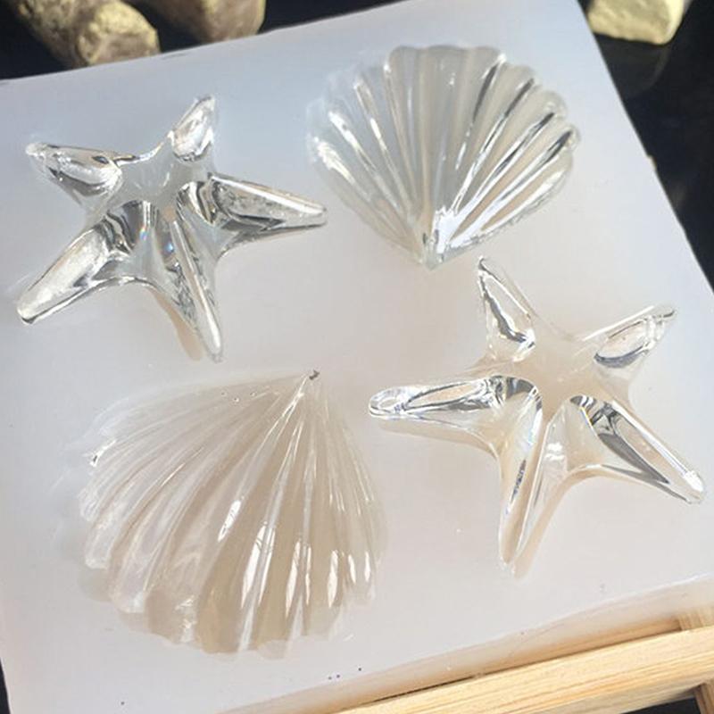 Силиконовая форма для самостоятельной работы, ракушка, морская звезда, ракушка, силиконовая форма для шоколада, форма для выпечки, инструменты для украшения торта из помадки, формы для художественного творчества из глины и смолы