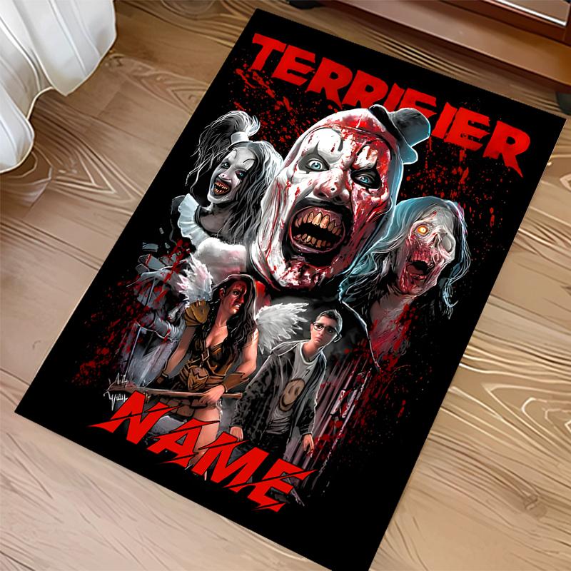 Custom personalization Terrifier Art the Clown Print Area Rug - Soft, Washable Non-Slip Indoor Mat,Living Room,Home&Office Decorative Rug