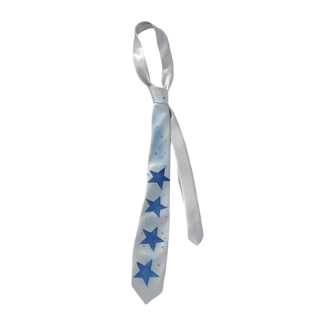 Y2K Star Tie Sweet Unisex Necktie Creative Glossy Tie Party