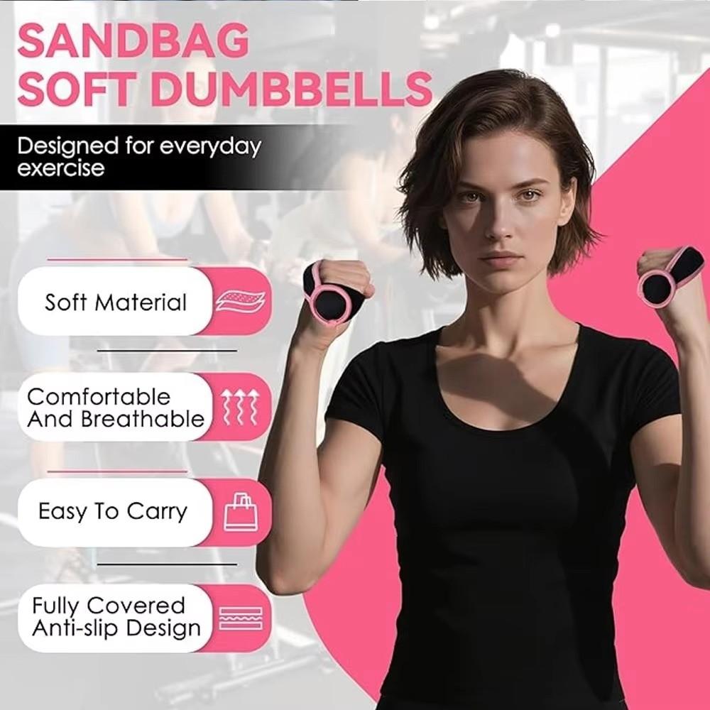 1 Pair Unisex Design Hand Weights Set Breathable Weighted Sandbag Weight Training