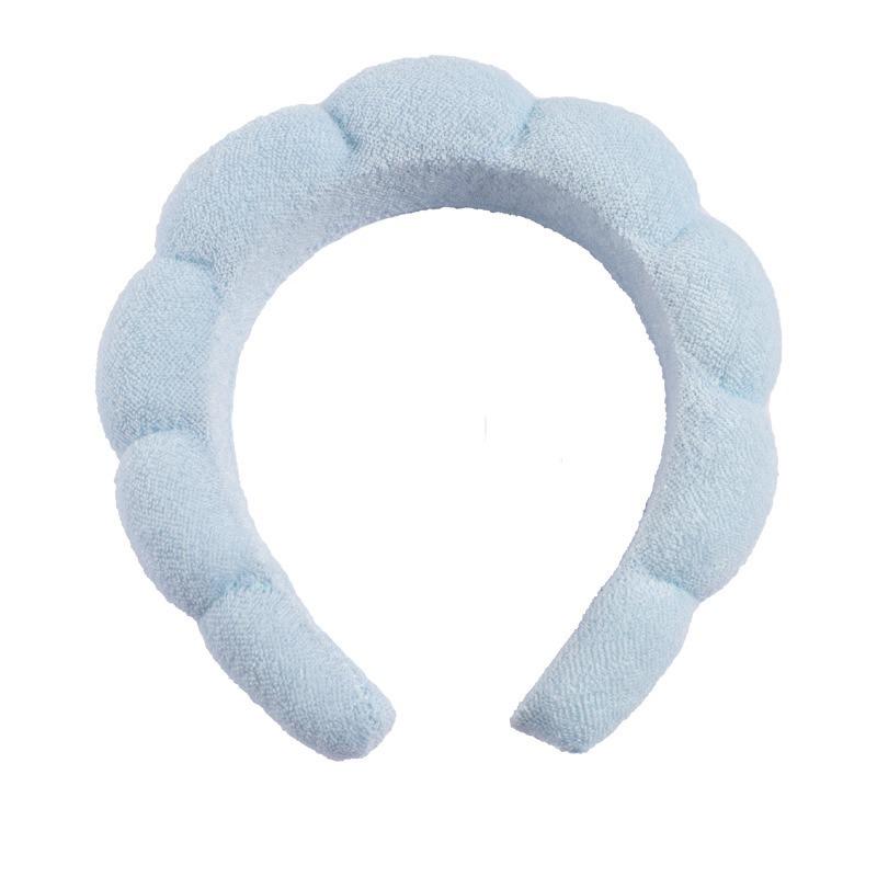 Трансграничная водонепроницаемая фланелевая повязка на голову с губкой - Дизайн «облако» с плетением «твист» для умывания