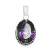 Natural Mystic Topaz Gemstone Pendant 925 Sterling Silver Bezel Set Handmade Pendant Jewelry For Women & Girls