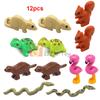 MOC Animal Figure Brick Building Blocks Pet Zoo Dog Penguin Cat Clown Fish Bird Bear Bat Squirrel Owl DIY Model Toys Girls Kids