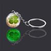Новый светящийся брелок в виде клевера, светящийся счастливый хрустальный шар, брелок для ключей, праздничный подарок