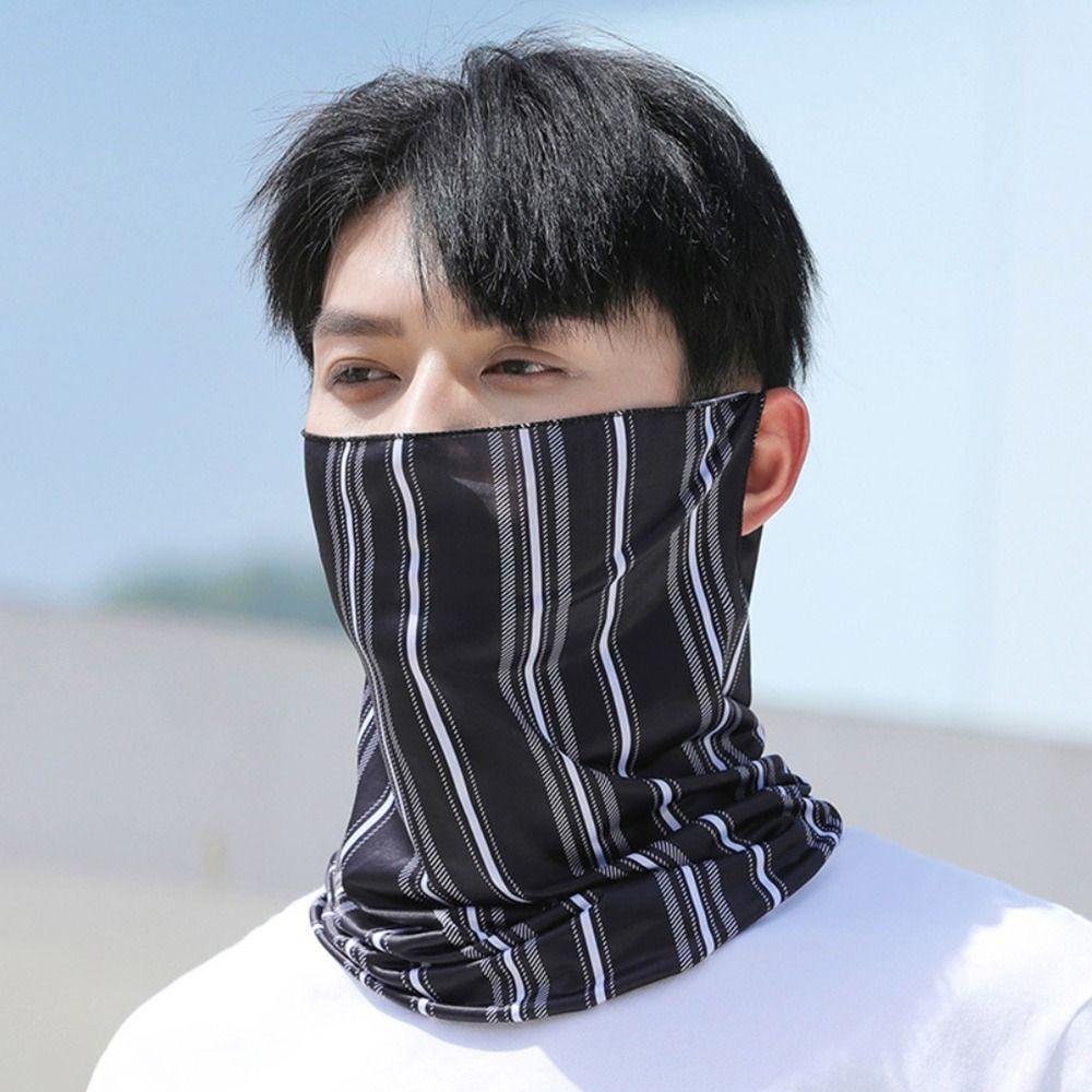 Дышащий прохладный шарф для лица эластичный шарф-балаклава для лица шелковая бандана лето