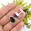 Натуральный черный оникс драгоценный камень 925 штампованное серебро ювелирные изделия ручной работы запонки 0,66" CL-6-17