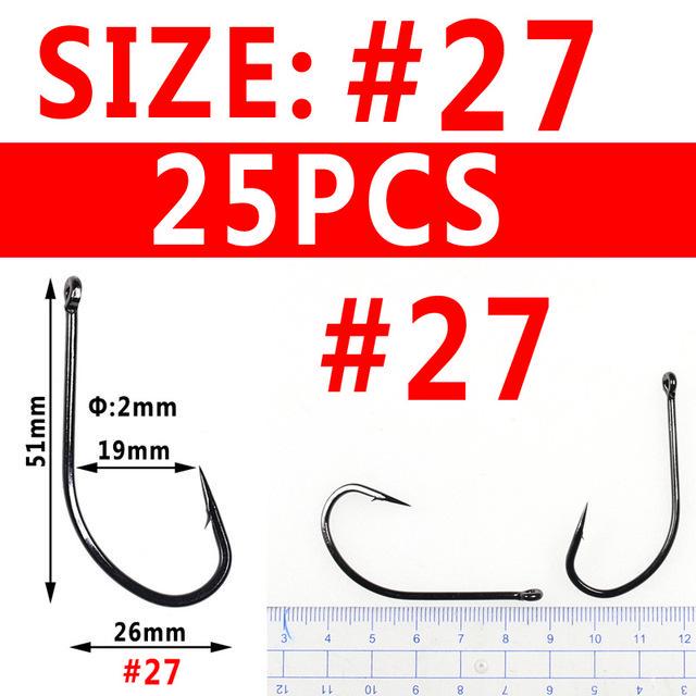 Стальные крючки для рыбалки, 50 шт