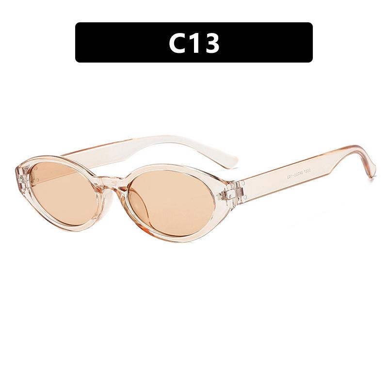 Black Small Oval Women Sunglasses Fashion Leopard Print Retro UV400 Protection Colorful Shades