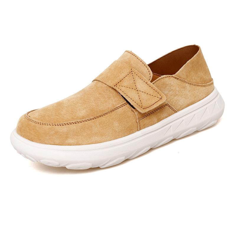 Men's casual shoes new low-top first-layer pigskin large-size men's shoes personalized lazy shoes for men